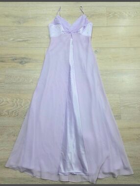 Vintage 2000s Prom Dress Pastel Purple Eureka USA Evening Gown Y2K Glam Formal